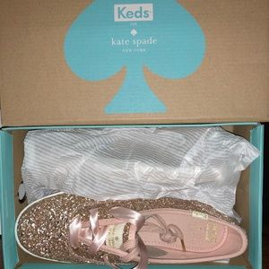 Kate Spade Rose Gold Glitter Keds